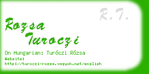 rozsa turoczi business card
